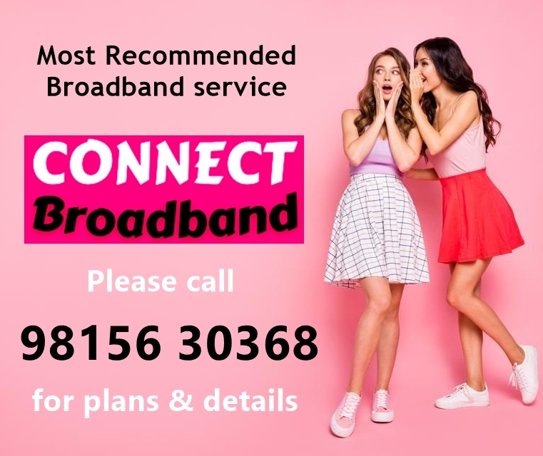 Connect fiber Broadband connection for Chandigarh, Mohali, Kharar, Panchkula, Zirakpur and Derabassi